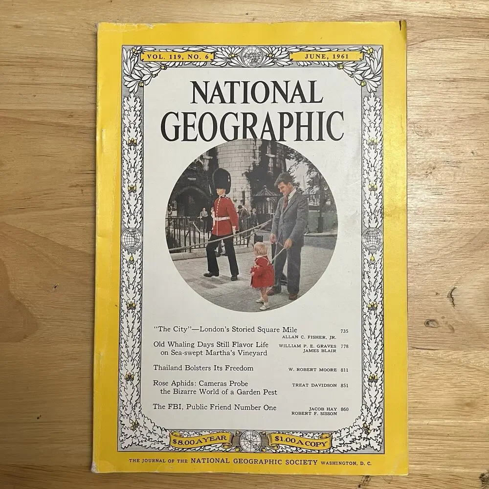 National Geographic June 1961 Magazine London Thailand Martha’s Vineyard Coke Ad